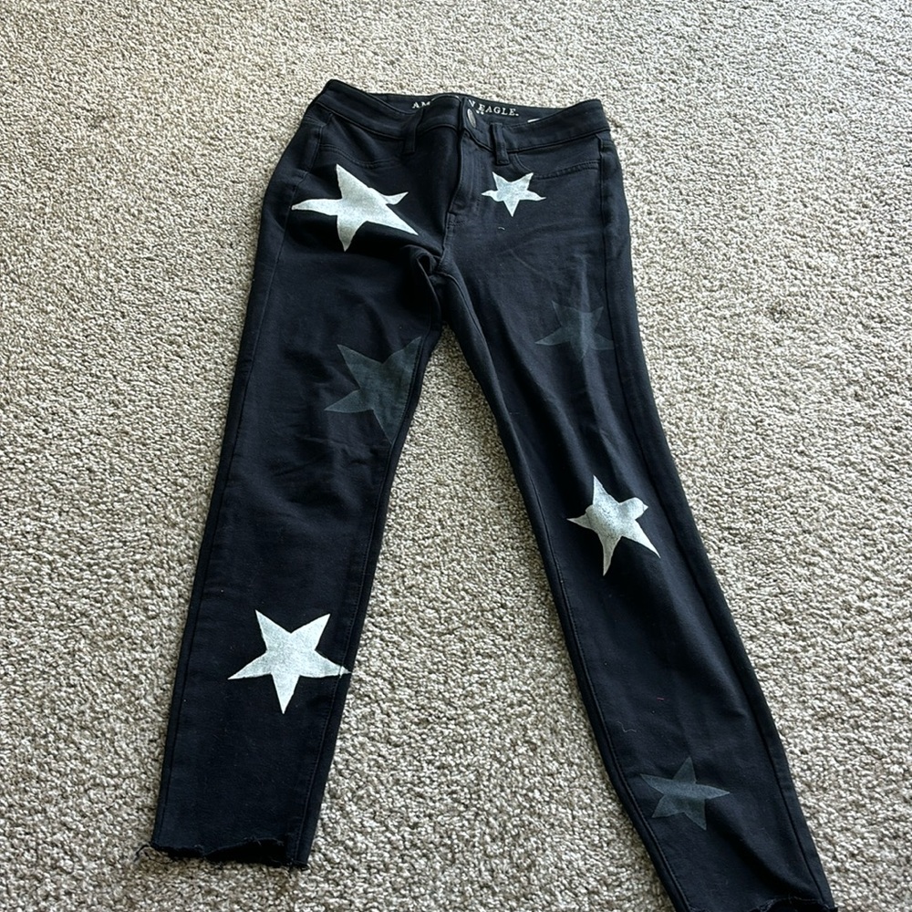 Custom pained jeans
